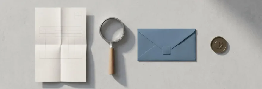 Illustration isométrique 3D d'un chemin minimaliste avec quatre jalons temporels marqués J+0, J+15, J+30 et J+45, chacun accompagné de pictogrammes abstraits représentant les étapes du processus d'indemnisation